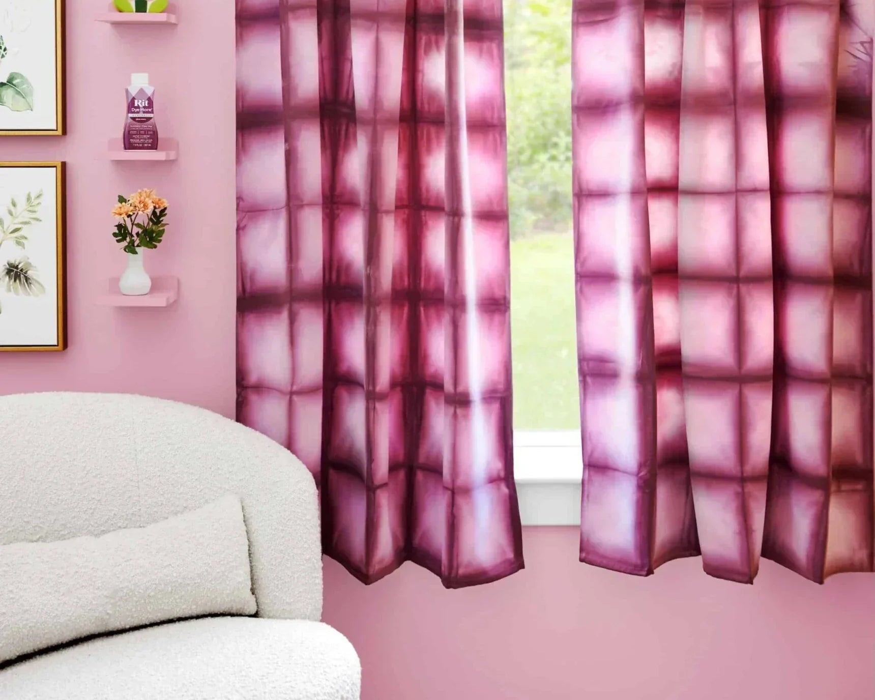 Plumberry Shibori Black Out Curtains