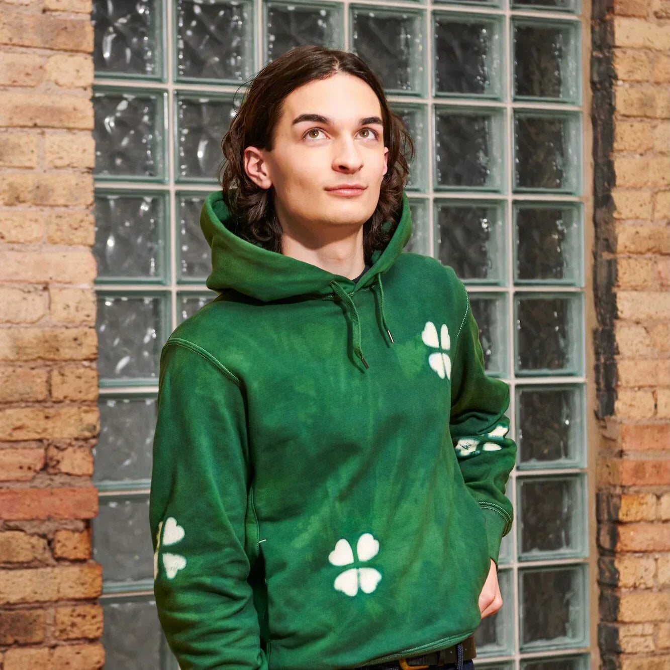Four Leaf Clover Hearts Hoodie