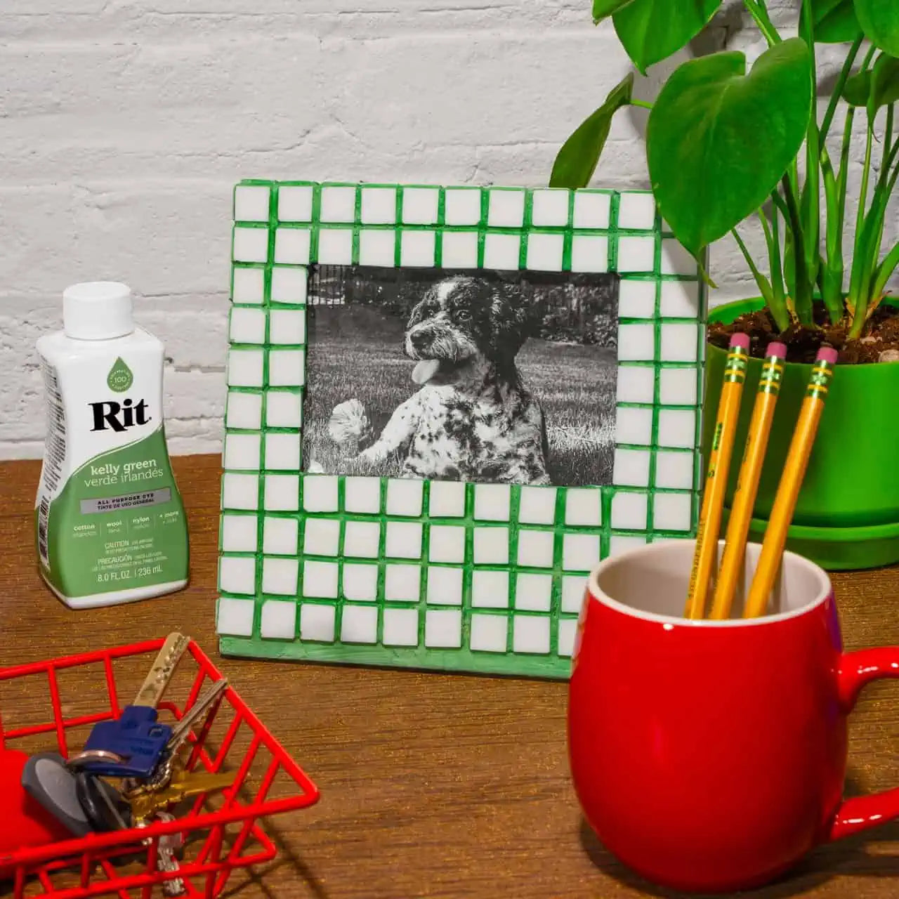 Green Grout Tiled Picture Frame