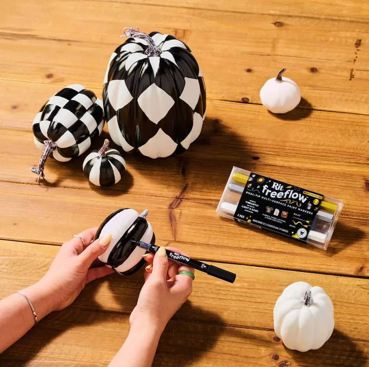 Painted Patterned Pumpkins