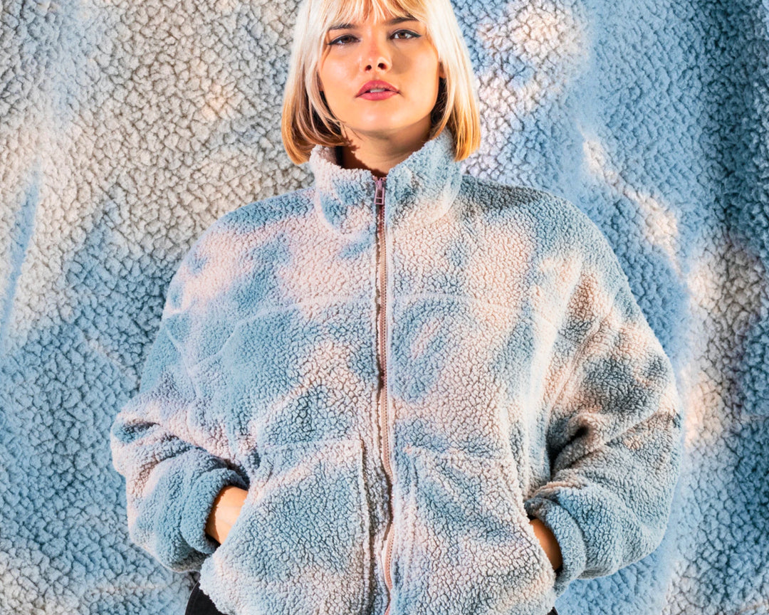 Tie Dye Sherpa Jacket
